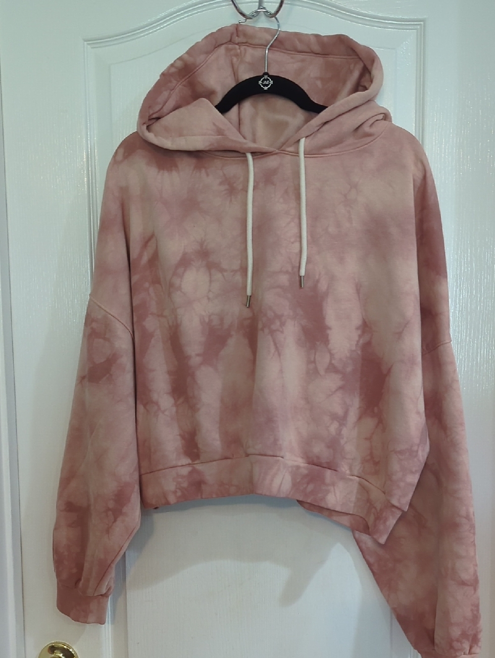 GAP Women's Dusty Pink Tie-Dye Hooded Sweatshirt